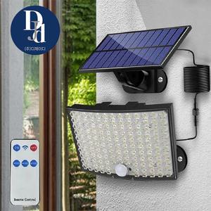 LED 태양광 충전식 야외 조명등 벽등 센서등 판넬분리 리모컨ON OFF 2501센서