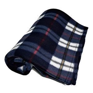 한눈알 폴라폴리스 체크 무릎담요 100x80cm 네이비