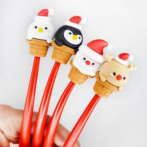 실리콘 산타 볼펜 캐릭터 귀여운 중성 펜 인쇄