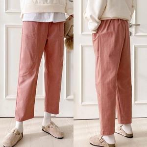 여성 겨울기모 빅포켓 밴딩 일자팬츠 바지 (PTS-470)