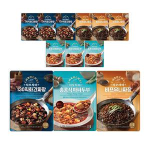 차오차이 홍콩식마파두부, 180g, 4개 + 비프유니짜장 180g,4개 + 130 직화간짜장 180g,4개