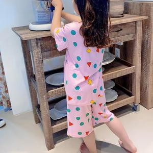 4세-12세 쿨원단 까슬이 반팔 잠옷 아동짱구 스마일 신축성 좋은 편안한