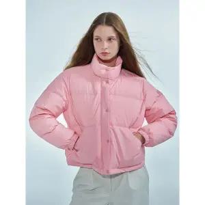 [하프클럽/씨엔엔 어패럴]트래블 여성용 피쳐 덕 다운 숏패딩 핑크_CA23TDS461PIK