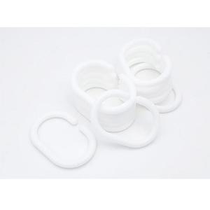 [XB47036P]화이트 샤워커튼고리 12개입 세트 국내생산