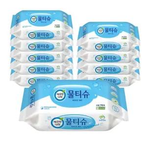 깨끗한나라 물티슈 페퍼민트 블루 리필 70매X10입