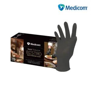 메디컴 비스트로 니트릴장갑 블랙 100매입 식품용 고무 위생장갑 글러브 비츄인