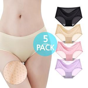 [플레이워크]여성 쿨 메쉬 심리스 노라인 팬티 5장세트