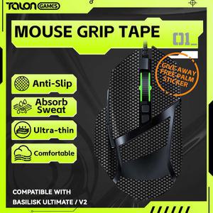 TALONGAMES 마우스 그립 테이프 Razer Basilisk Ultimate V2 손바닥 땀 흡수 미끄럼 방지 맞음 손 적용 1