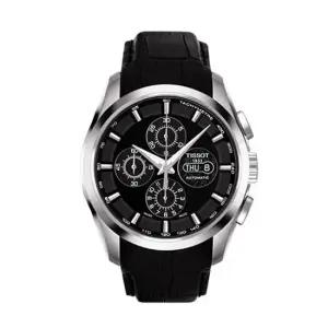 티쏘 티쏘 남성 가죽 시계 꾸뜨리에 T035.614.16.051.00