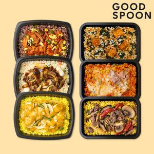 굿스푼 점보+덮밥 도시락 6종 6팩 양많은 볶음밥 식단 식사대용 간편식 한끼