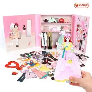 마리와조이의 시크릿옷장 코디놀이 패션인형 자석나라/어린이옷코디완구/어린이자석옷입히기/자석코디놀이