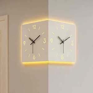 2면 벽걸이 시계 각도 양면 거실 선물 기둥 라이트