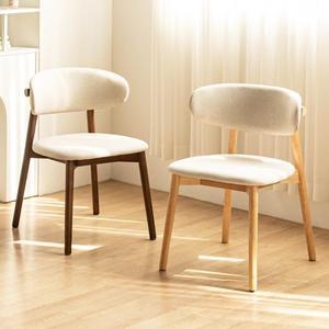 [체어팩토리]로엔 식탁의자 원목 패브릭 인테리어의자