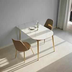 티에스퍼니처 베일리 골드 2인용 양면 반타원형 세라믹식탁 1000