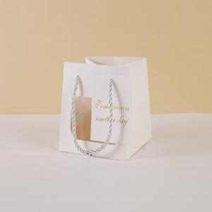 투명창 정사각 고급 미니 선물 쇼핑백 선물용 종이가방 종이백