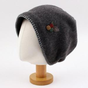 [hat'scompany]라인스트치플 비니 여성 겨울 플리스 머리두건 주방 방한 항암 모자