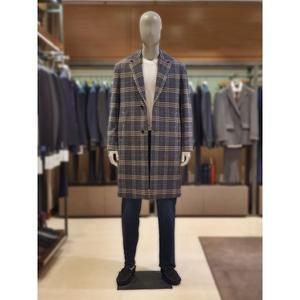 갤러리아 킨록 체크 코트 그레이 (TIO53)