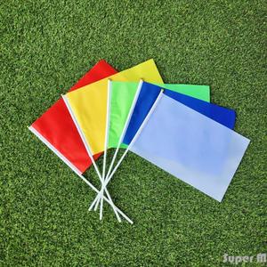 응원 깃발 체육대회 운동회 무지 컬러 깃대 여행 가이드 인솔자 청기 백기 30X20cm