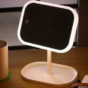 터치링 LED 조명 거울 라운드 메이크업 화장대 가로형/탁상/거울/화장대/스탠드/LED/화장/조명/탁상용/책상
