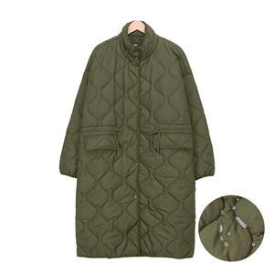 엘케이트 여성 롱패딩 누빔 퀼팅 경량 루즈핏 방수 스트링 점퍼 LRP001