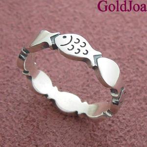 럭셔리 물고기 유화 통반지 실버반지 (23223r) 정품 순은 925 은반지