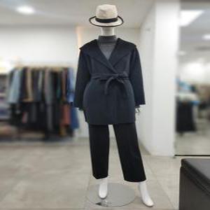 SI 세이브존04 울  벨티드 하프 코트 SJH2126060BK