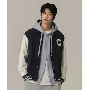 커버낫 COVERNAT C 로고 카라 바시티 네이비 CO2403JK14NA 237590