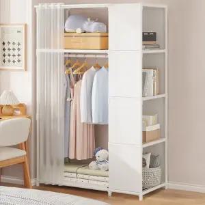땡스리빙 대용량 선반형 간이옷장 원룸 서랍 코너 장롱 오픈형옷장