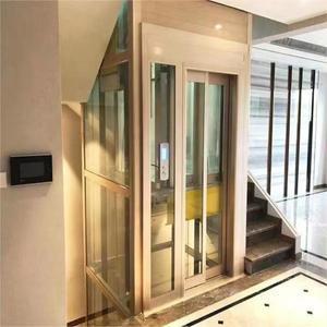 스테인리스 스틸 저소음 주택 빌라 홈 리프트, 실내 소형 엘리베이터, 유압식 홈 리프트