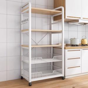 전자렌지수납장 부엌 조미료 밥솥 선반 이동식