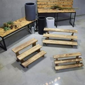 정리대 나무 선반 화분 거치대 원목 진열대 3단 (WDB7D4C)