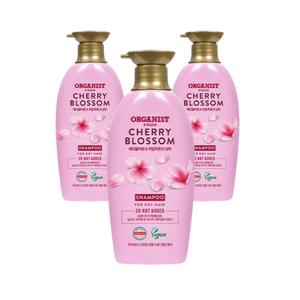 오가니스트 체리블라썸 수분영양 비건 샴푸 500ml 3개