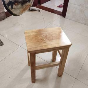 퓨어제이드스톤 발판 나무 캐릭터 신발 체어 화장대 사각의자 스툴 사각 45cm 빈티지 낮은 의자 원목