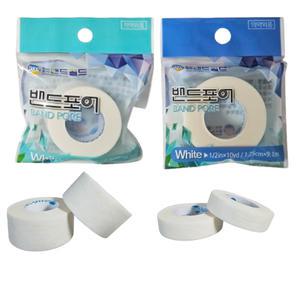 밴드골드 밴드포어 부직 반창고 1인치 1롤 1/2인치 1롤 백색 종이반창고