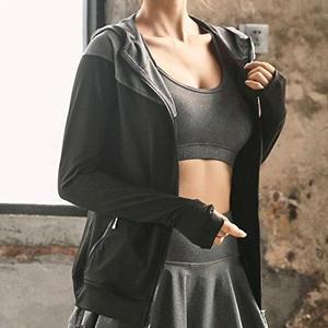 [셀러허브 1][HY6H5HLL_51DZ]여자 상의 집업 후드 트레이닝복 필라테스