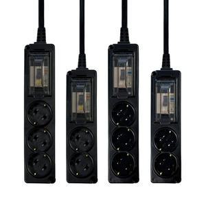 몬스터탭 국산 고용량 멀티탭 4000W / 배선 누전 차단 2구 3구 블랙