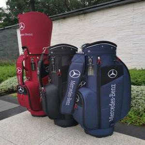 벤츠 패브릭 골프백 메르세데스벤츠 골프 가방 캐디백 스탠드 방수 숄더 클럽 더블 카트백