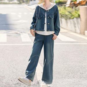 유닛 데님 자켓 팬츠 SET_RE1ST002