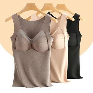 [기타]기모브라탑 겨울 발열 심리스 히트탑 기모캡 나시 런닝형 브라탑 브라캡 일체형 2컬러