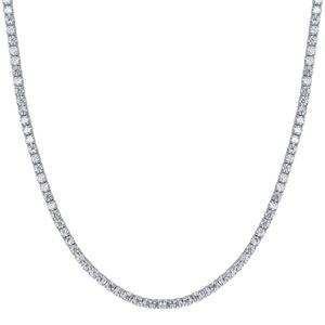 갤러리아 18K 1부 랩 다이아 테니스 목걸이 4프롱 다이아몬드