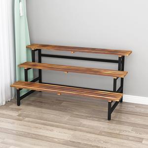 이동식 받침대 2단 화분 발코니 진열대 3단 그레이 꽃가게 100cm 식물 정리대