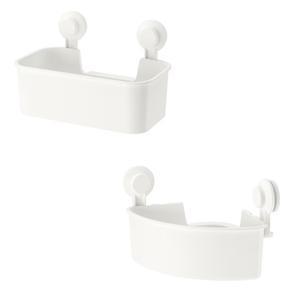 이케아 흡착식 화이트 바구니 무타공 선반 2가지타입 티스켄