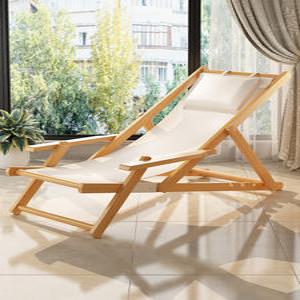 캠핑 접이식 야외 리클라이너 비치 썬베드 원목