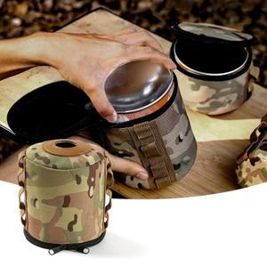 이소가스 커버야영 가스통 보호 얼룩무늬 국방색