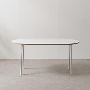 [히트가구] HD172 타원형 1600 회의용 테이블 책상 1color (착불)