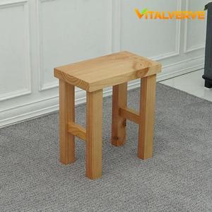 프리 소나무세련원목 다용도 스툴의자