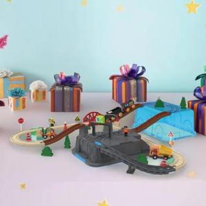 미카 포트 엔지니어링 전동기차 세트 트랙 레일 기차놀이 트레인 장난감 (MF94854)