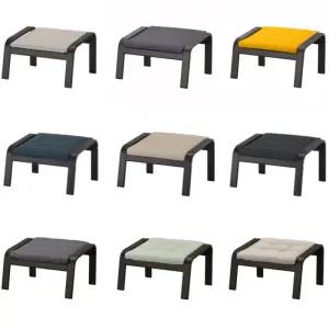 이케아 풋스툴 발받침 68x54x39 포엥 - 블랙브라운 프레임