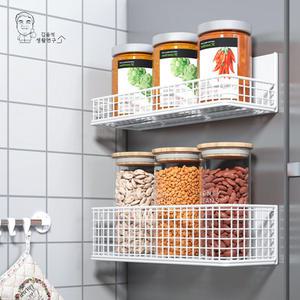 무타공 벽선반 철제 자석선반 슬림 세탁기 냉장고 수납 정리대 A B