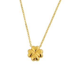 24K 클로버 한돈 꽃 행운 금목걸이 여자 순금 목걸이 3.75g